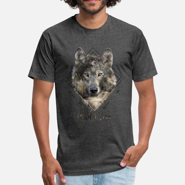 

wolf wild boho geometric t shirt men customized tee shirt s-xxxl kawaii gift funny spring autumn natural shirt