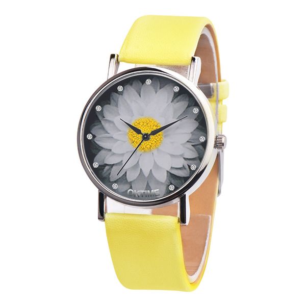 

brand simple women watches elegant print rhinestone watch leather strap ladies quartz wristwatches clock, Slivery;brown