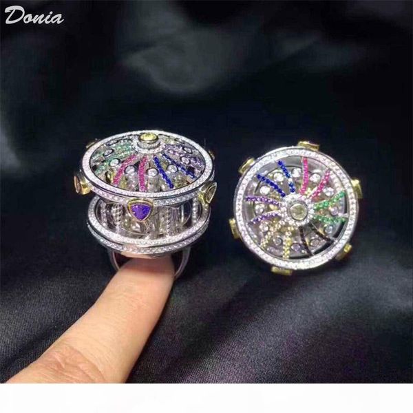 

donia ювелирные изделия горячего способа кольца веселый объехать полный циркон кольца европейские и американские креативный кольца мужчин и, Silver