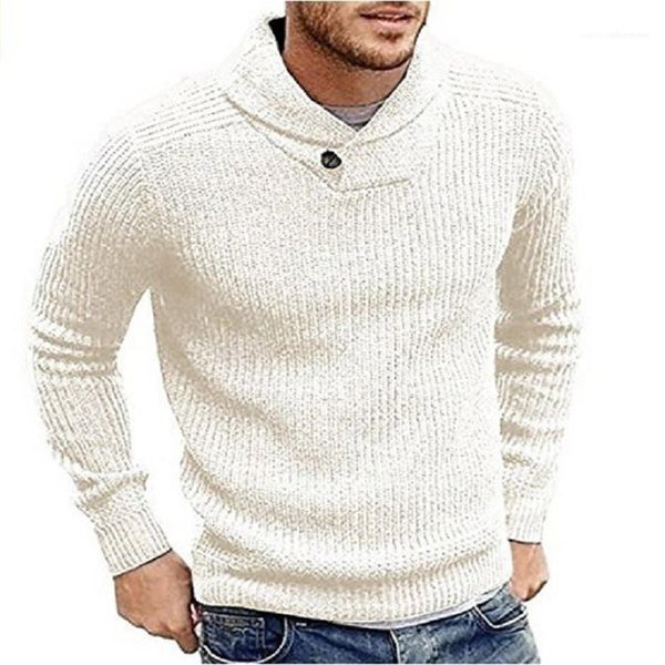 

casual long sleeved pullover mens clothing winter designer mens sweaters fashion solid knitted mens, White;black