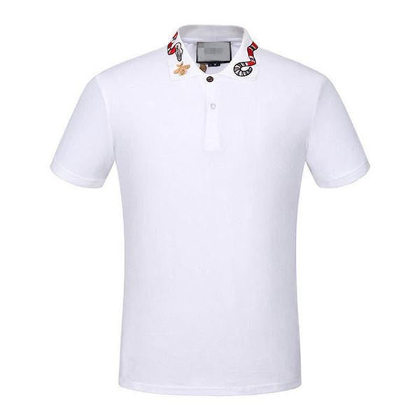 

2020 famous mens polo summer soild mens stylist t shirt men stylist embroidery mens high street fashion polo shirt 888, White;black