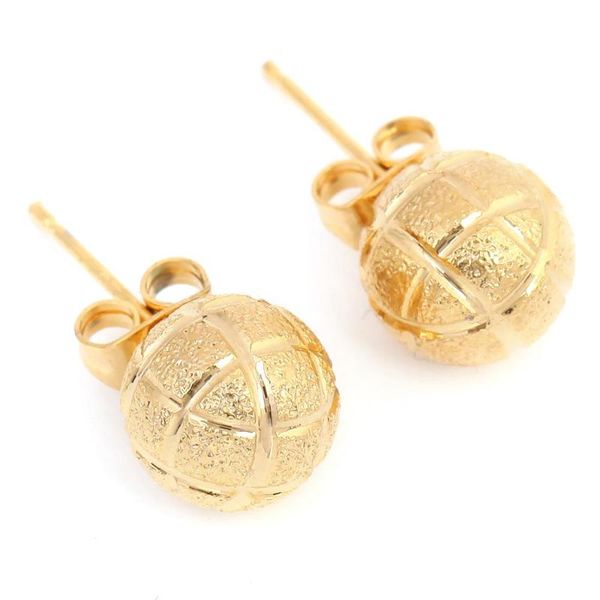 

gold color ball stud earrings for women jewelry simple style cute earring jewelry, Golden;silver