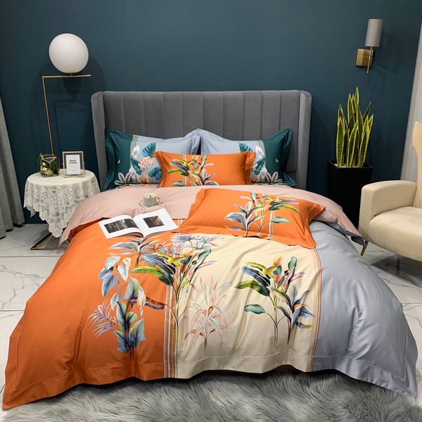 

luxury 100% cotton digital printing multicolor modern style soft and comfortable bedding set