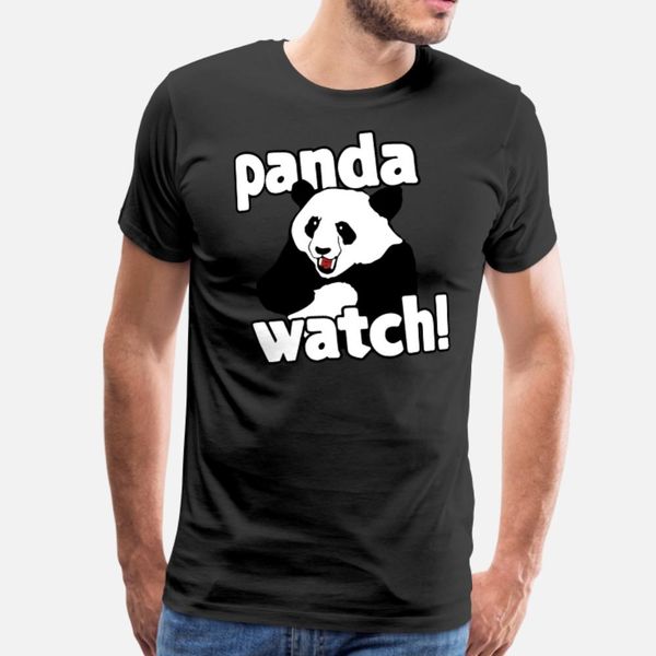 

panda watch t shirt men designing 100% cotton size s-3xl unique loose casual summer style family shirt