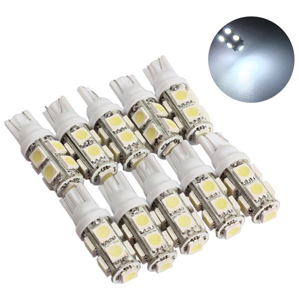 

10pcs 194 168 w5w t10 9smd- led white light bright car tail lamp bulb nj88