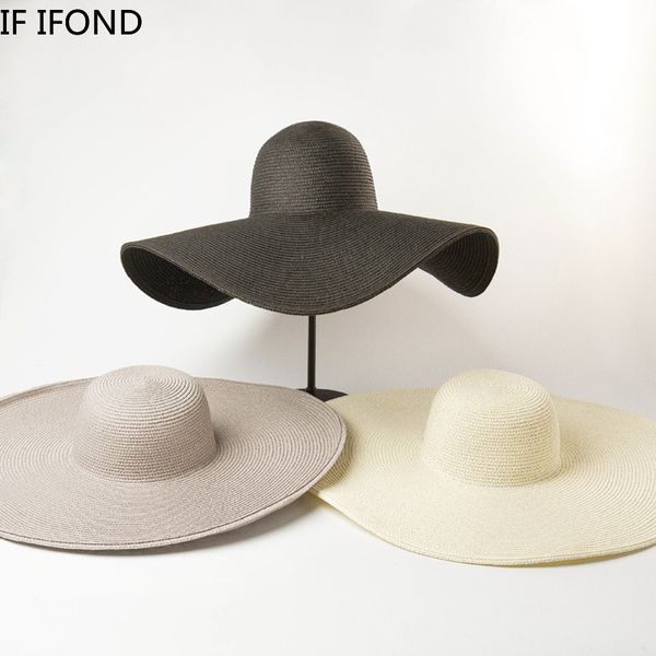 

ins women bigger brim wide brim sun hat breathable cool ladies summer uv hat foldable paper beach hats, Blue;gray