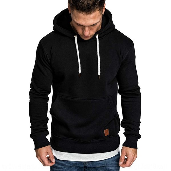 

hooded mens autumn and winter sports casual coat sweater kg-117, Black