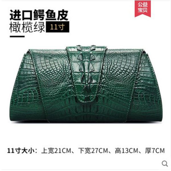 

hanlante new chian bag crocodile a ladies' leather banquet worn handbag the new crocodile women handbag