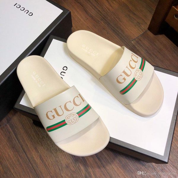 

new luxury designer summer men's fashion slippers, home comfortable casual slippers, a, Red;white