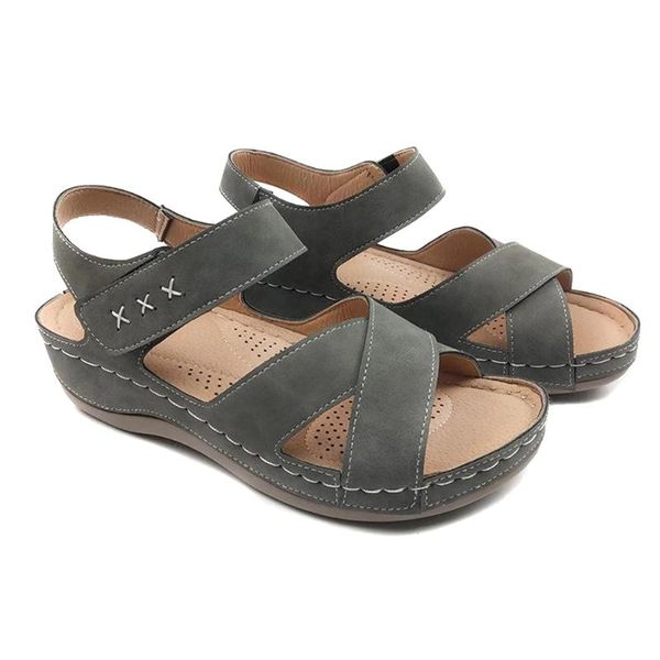 

newly women summer casual open toe sandals shoes sandalias mujer 2020 fashion ladies pu leather sandals beach holiday shoes, Black