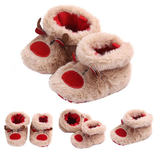 

winter cute cartoon deer baby slippers baby warm cotton shoes boys girls house indoor animal crib shoes