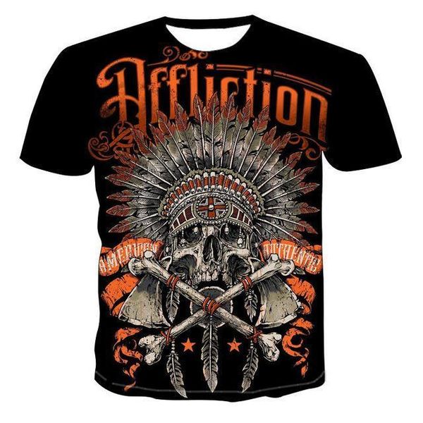 

summer men t -shirts o -neck style skull male 3d print shirts kawaii hentai kawaii men clothing