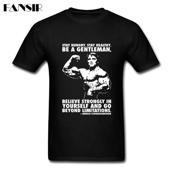 

go beyond limitations arnold schwarzenegger tees shirt funny men t shirt short sleeve pure cotton o-neck t-shirt for male
