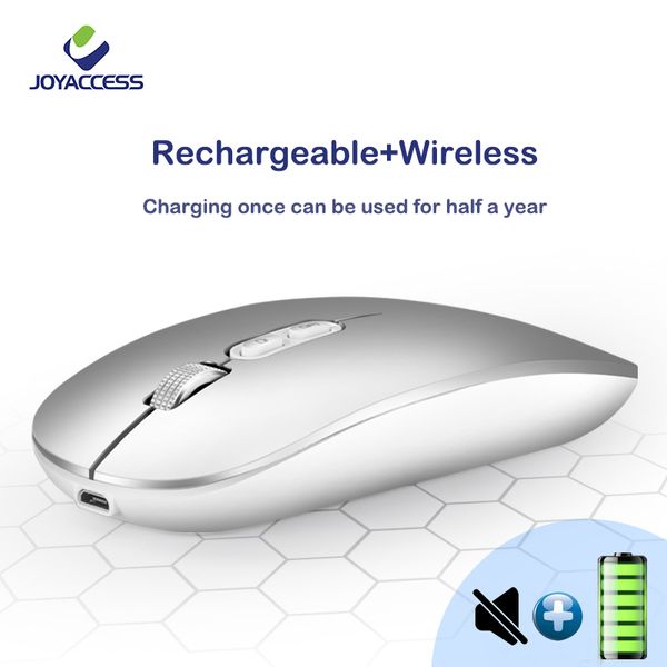 

j joyaccess wireless mouse silent 2.4ghz mouse computer mause rechargeable built-in battery usb receiver mice ergonomic for lap