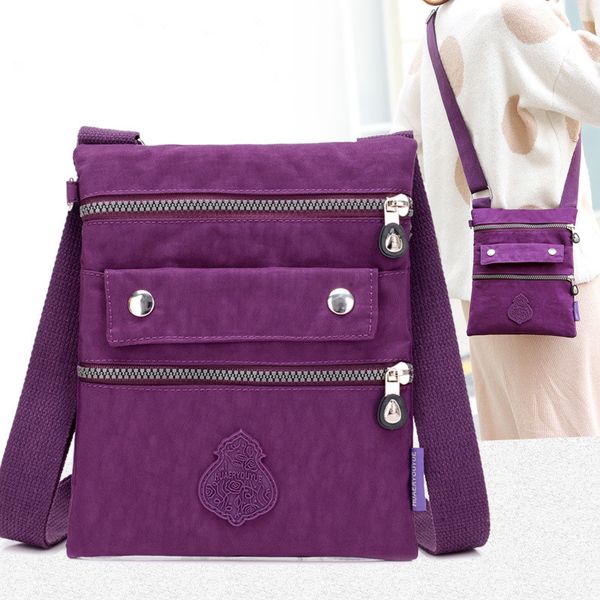 

new women's shoulder bag nylon ultra light multi-layer large capacity messenger bag 2020 casual tablet travel