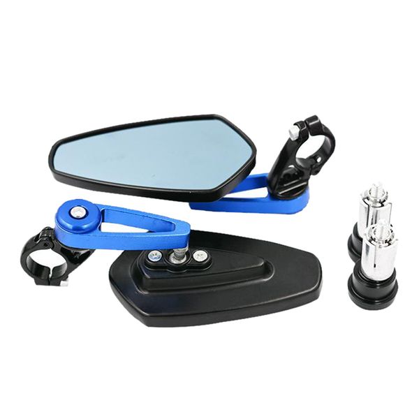 

1 pair adjustable motorcycle side view mirrors cnc aluminum anti-glare lens