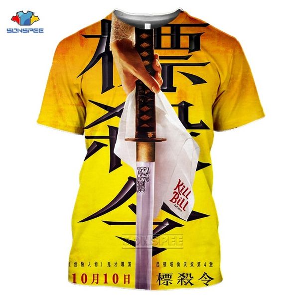 

summer kill bill horror crime movie homme 3d print shirts humor comics humor men clothing