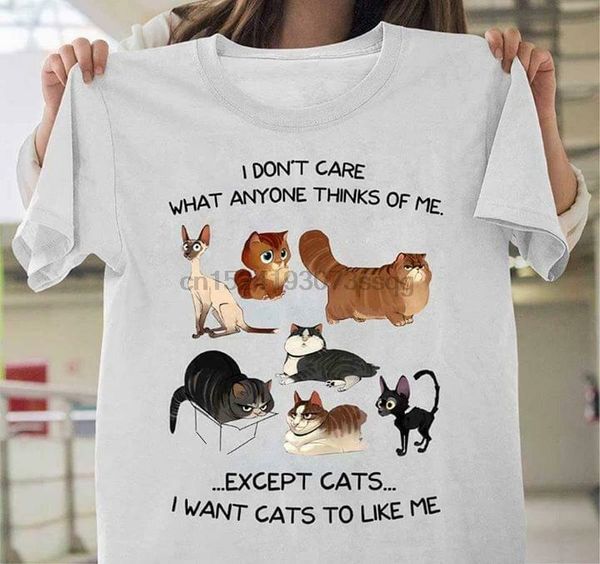 

i dont care what anyone thinks of me except cats i want cats ladies t-shirt