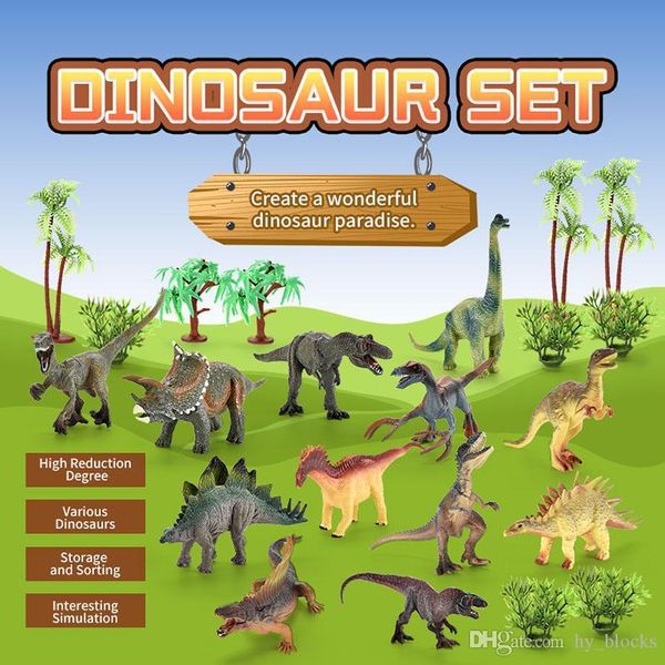 

18pcs set simulation dinosaur model toy jurassic solid overlord dragon sword animal world gift for boys children 04