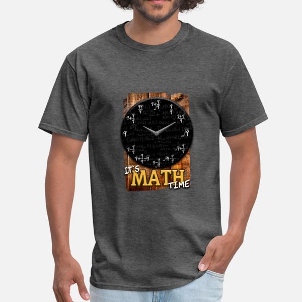 

clock fun math its math time t shirt men anti-wrinkle short sleeve round neck original anti-wrinkle humor spring cool shirt