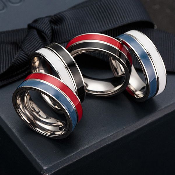 

2021 new 8mm fashion men rings rotatable stainless steel finger ring men rings 7-11 size double color jewelry ring gift, Golden;silver