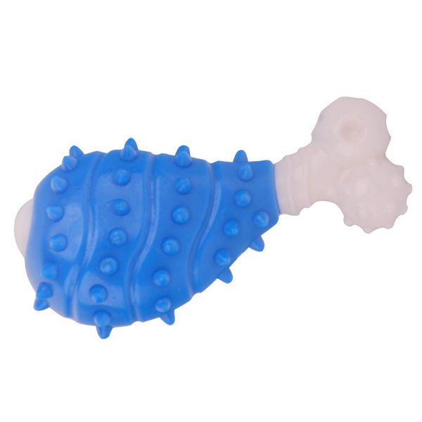 

dog chew toy cat tpr interactive chicken leg shape safe teeth cleaning pet puppy