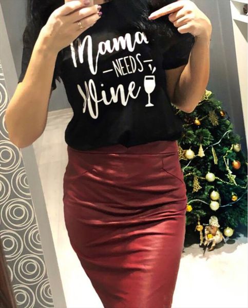 

women shirt mama needs short wine t shirt summer new fashion women shirt mom gift tees slogan funny goth vintage grunge, White