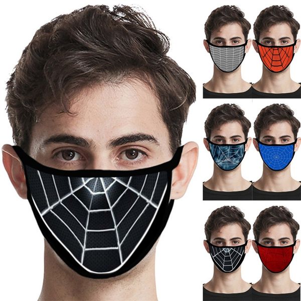 

protective mascarilla breathable respirator cotton face mouth mask man spider web washable dustproof warmth new arrival 6 styles 3yd d2