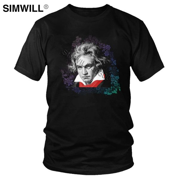 

mens ludwig van beethoven t-shirt personality music classical composer tee shirts short sleeved pure cotton printed tshirt merch