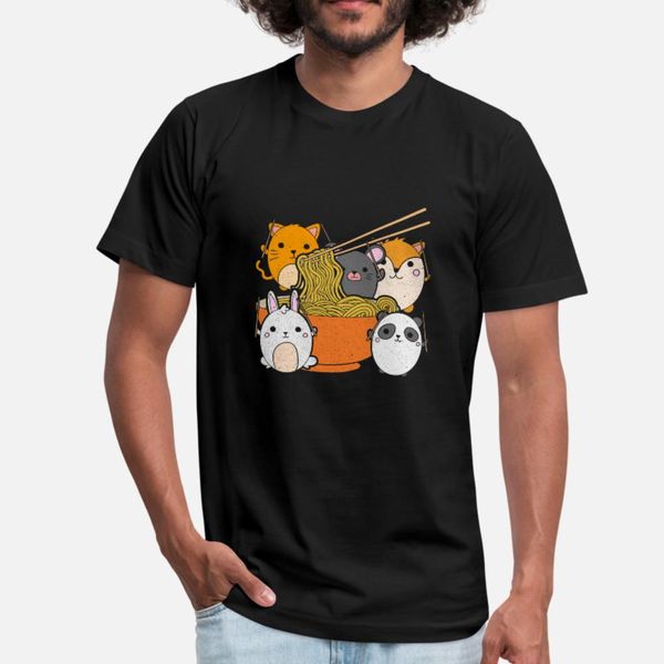 

kawaii anime cat cute ramen лапша tee футболка мужчины персонализированного tee shirt o-neck фотографии anti-wrinkle удобная летняя рубашка