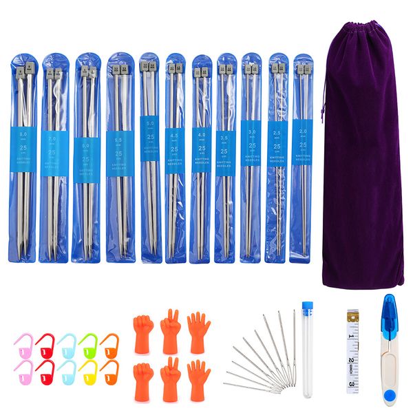 

embroidery yarn knitting needles kit sewing accessory sweater diy crochet hooks