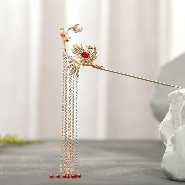 

forseven gold color long tassel hair fork sticks headpieces bride noiva bridal wedding veil decorative jewelry hairpins clips, Golden;silver