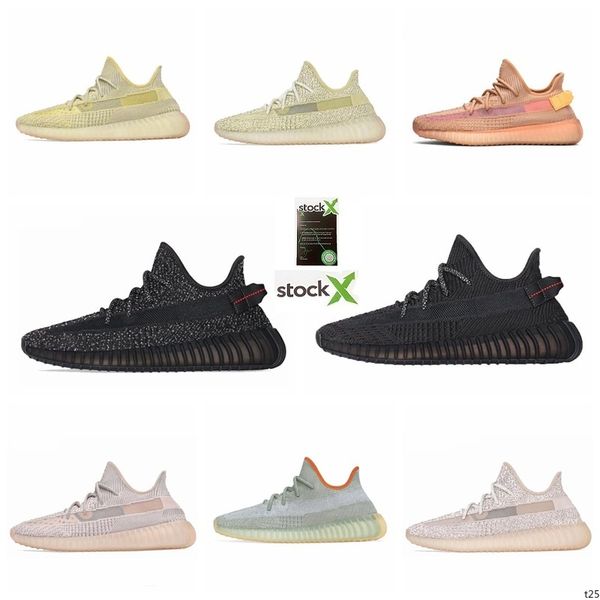 

t25 kanye west des chaussures men women outdoor shoes running black 3m lighting trainers sneakers size 36-46