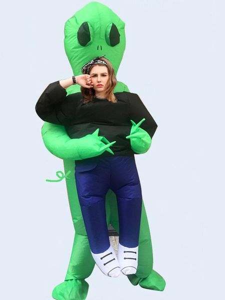 

clothing funny prank doll clothes party club costumes whole-player game douyin same style mascot halloween alien inflatable, Red;yellow