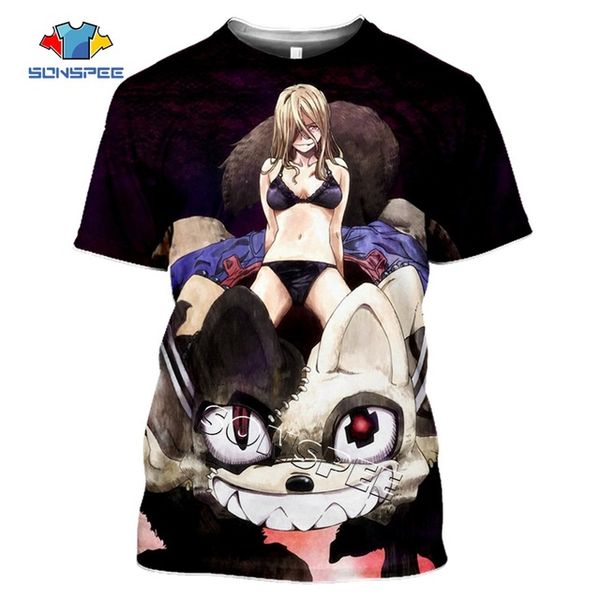 

comic men hunting anime ragdoll gleipnir summer 3d print shirts hentai humor funny men clothing