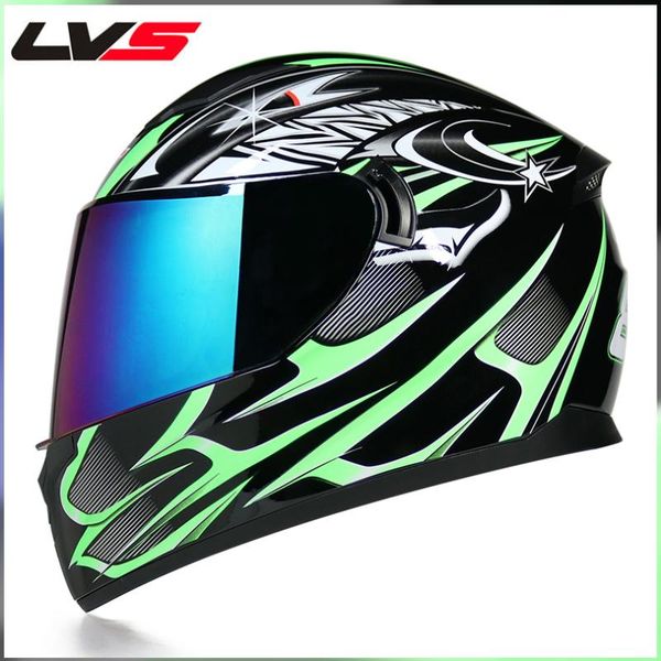 

motorcycle helmets full face dual lens racing helmet abs casco dot
