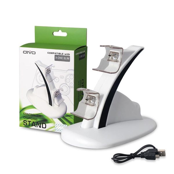 

cgjxsdual charging stand usb charger dock station for playstation dualshock 4 ps4 xbox one controller gamepad mount holder led light airplan