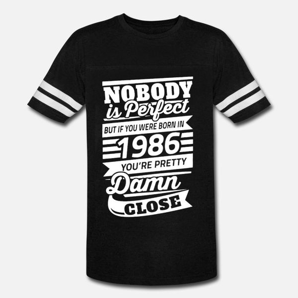 

born in 1986 t shirt men designer tee shirt o neck fit fitness funny spring autumn outfit shirt, White;black