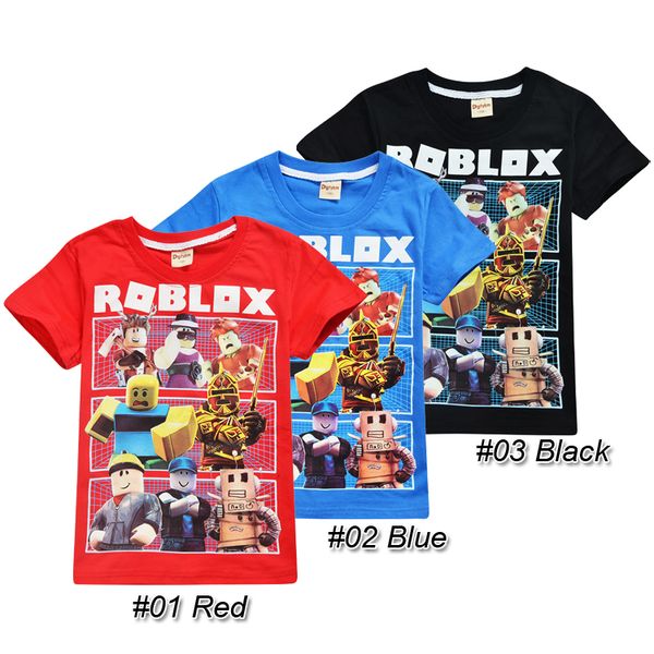 

roblox kids tee shirts 3 colors 4-12t kids boys girls cartoon printed cotton t shirts tees kids designer clothes ss118, Blue