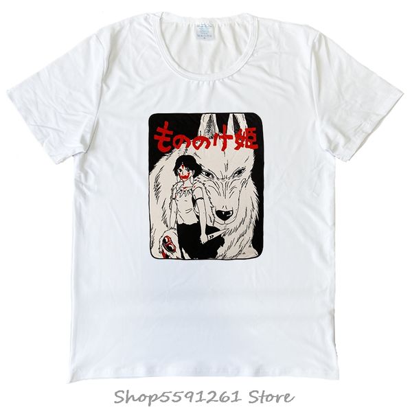 

аниме принцесса мононоке футболка мужчины o-образным вырезом хлопка с коротким рукавом рубашки новый стиль 3d принтер плюс размер футболки п