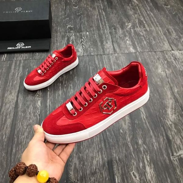 

2020 suede leather platform red bottoms studded spikes flats casual shoes men women fashion low cut party lovers shoes #01, Black