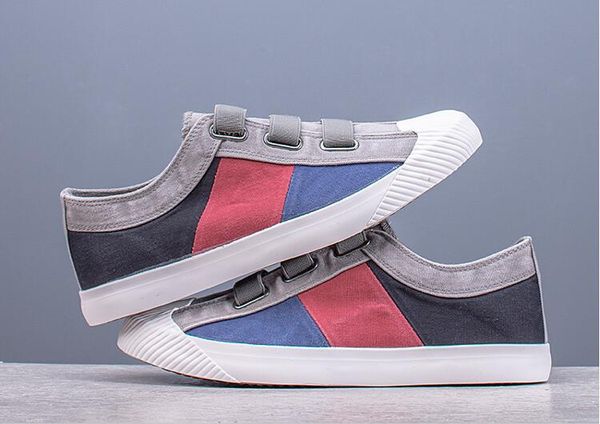 

2020 fashion men's canvas sneakers shoes breathable casual buckle loafer shoes spring mens designer men loafers 39-42, Black