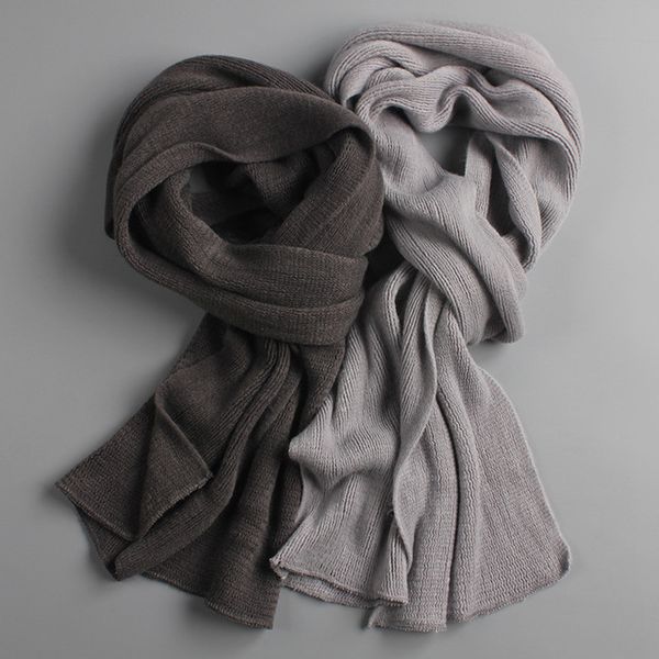 

2020 new arrived men scarf knit spring thick warm winter scarves long size male cashmere warmer women's scarves, Blue;gray