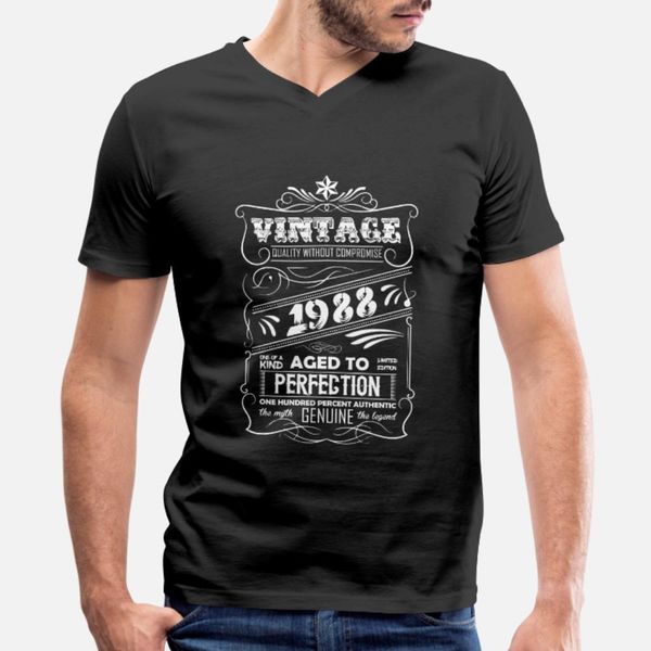

vintage aged to perfection 1988 t shirt men designing tee shirt euro size s-3xl gents sunlight breathable spring unique shirt