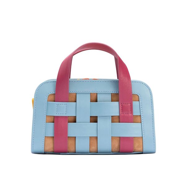 

2020 new designer handmade woven handbags women small tote shopping bags faux leather shoulder bag mini purses