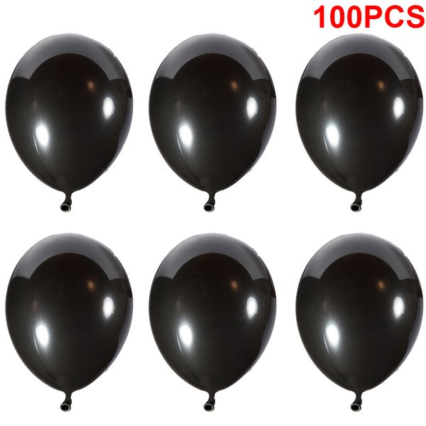 

100pcs black 1.5g 10-inchthickening pearl lustre wedding party birthday round balloons