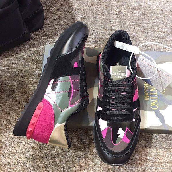 

the new rockrunner camouflage rivet fashion color matching trend well-known brand lace-up casual shoes r design trend no.1