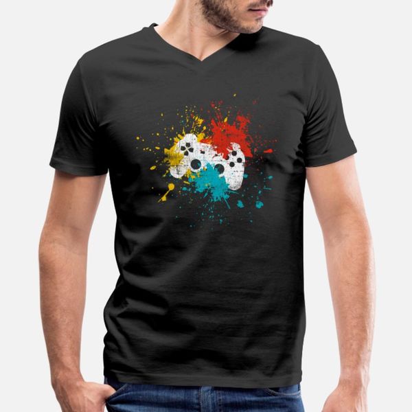 

gaming t shirt men knitted 100% cotton crew neck fit sunlight basic spring normal shirt