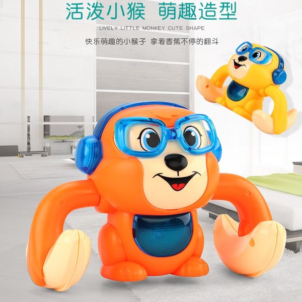 

cute funny tumbling little monkey toy acrobatic tumbling monkey toys creative electronic toy kid gift 4 colors