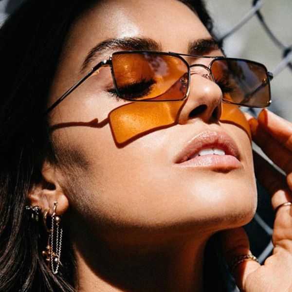 

2020 vintage square frame women sunglasses classic plastic anti-reflective mirror men glasses fashion design sun glasses uv400, White;black